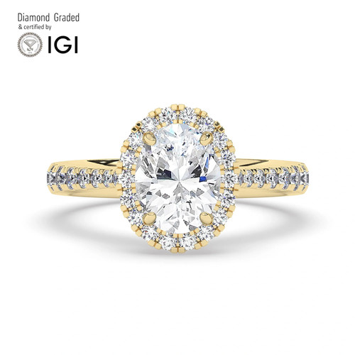 Oval diamond engagement ring - diamond,