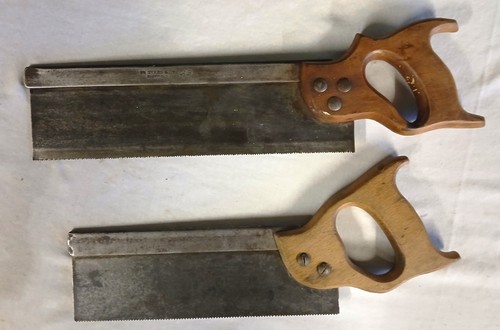 Pair vintage tenon saws - -, 1