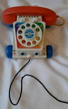 Vintage Fisher Price Pull Along Phone. Moving Eyes.