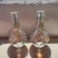 2 X Single Stem Glass Bud Vase