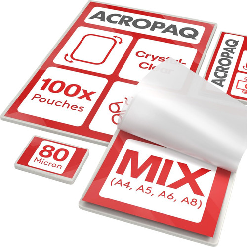 Acropaq laminating pouches 100 - acropaq,
