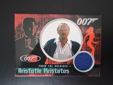 JAMES BOND QUOTABLE JULIAN GLOVER #CC5 COSTUME CARD ARISTOTLE KRISTATOS