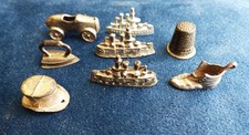 8 Collectable early MONOPOLY Metal Playing Pieces