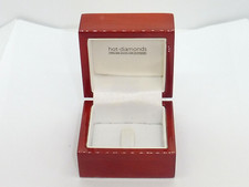 New Hot Diamonds Wood  with White Silk Lining Jewellery Ring Box