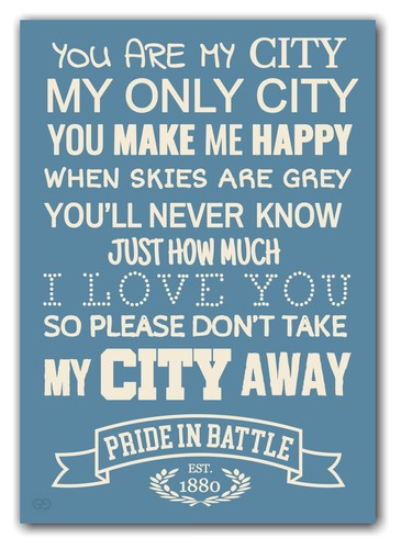 Manchester city print - manchester,