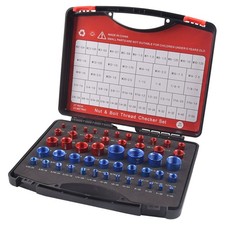 Thread Checker 50 PCS Nut and Bolt Inch and Metric Screw Thread Identifier Gauge