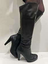 Stunning Carvela Black Leather Over Knee Or Knee High Boots UK6 EU39