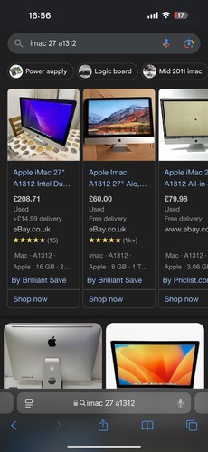 Apple imac a1312 desktop - imac, 27"