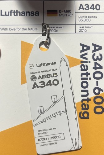 Aviationtag lufthansa airbus - lufthansa,