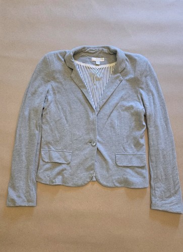 Kenar gray cotton pique blazer - cotton,