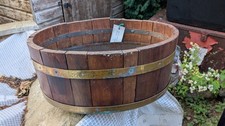 Vintage Wooden Barrel Planter