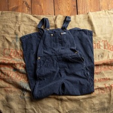 Vintage 70s Blue Corduroy LEE Dungarees - Size 32x30