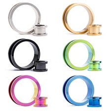 316L Surgical Steel Screwback Tunnels / Plugs / Gauges