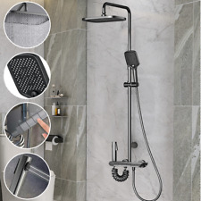 Bathroom Shower Mixer Thermostatic Set Twin Head Exposed Valve Square Round Set