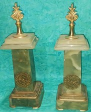 Pair Of French Green Onyx