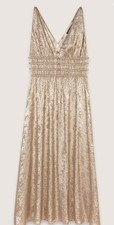 Maje gold dress DORE dress new w tags was £299 size 40 uk12 ref ch