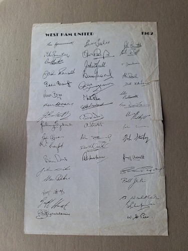 West ham memorabilia - ham, 1962