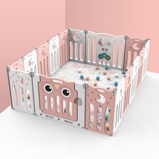 Large Kids Toddlers Playpen Baby Safety Gate Child Play Center Yard Fence Indoor