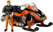 Bruder snowmobile with driver - with,