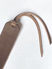Leather bookmark Brown leather with matching tassel