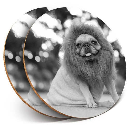 Coasters cute pug - 2, x