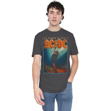 AC/DC Let There Be Rock T-Shirt S-2XL, Charcoal