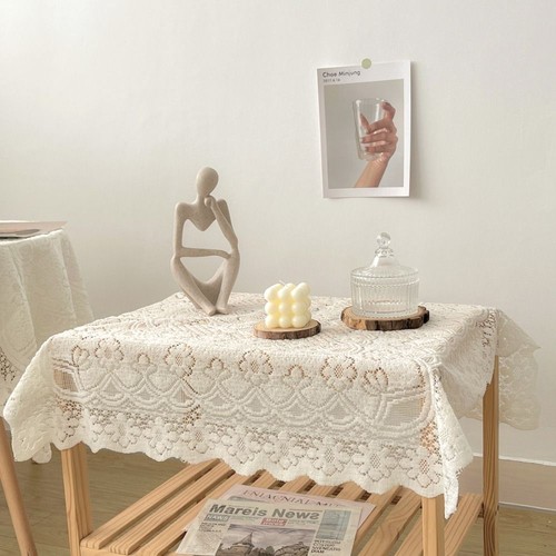 Lace embroidered tablecloth - lace,