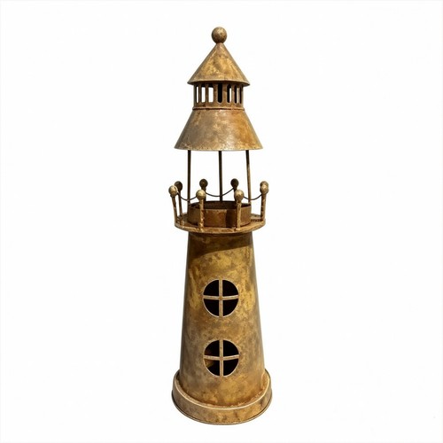 Lighthouse candle holder metal - candle,