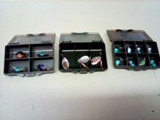 3 BRAND NEW BIT BOXES WITH MINI PREDATOR LURES ALSO BRAND NEW