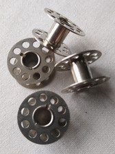 Pack of 4 Flat Metal Bobbins for Non-Singer Sewing Machines, 21mm Dia. x 12mm