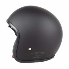Nitro X580 (OPEN FACE) BLACK SATIN Bike Scooter Motorcycle Motorbike Helmet