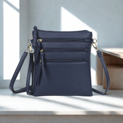 Ladies multi zip crossbody - ladies,