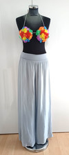Palazzo Silk Trousers Pale