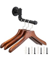 BTSKY Rustic State Industrial Wall Mount Pipe Hanger Holder Rack Clothes