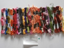 ANCHOR vintage label embroidery cross stitch threads pink blue yellow red shades