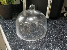 GLASS ETCHED DOME FOR CHEESE / CAKE STAND