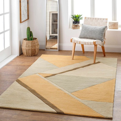 Modern hand tufted wool area - modern,