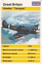 Top Trumps Card aircraft WW2 Hawker Tempest (2)