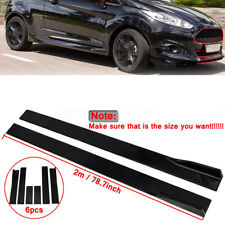 For Ford Fiesta ST MK5 6 Mk7 MK7.5 Side Skirt Extension Splitter Lip 2m 78.7" AK