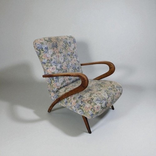 Vintage upholstered armchair - vintage,