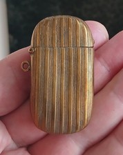 GOLD COLOURED METAL VESTA CASE