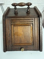 Vintage wooden coal scuttle - vintage,