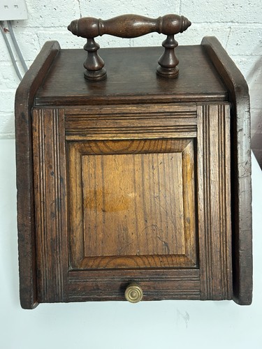 Vintage wooden coal scuttle - vintage,