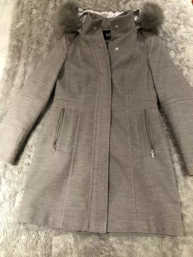 Grey wallis coat with hood - with, uk