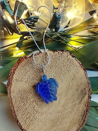 Engraved cobalt blue sea - cobalt,
