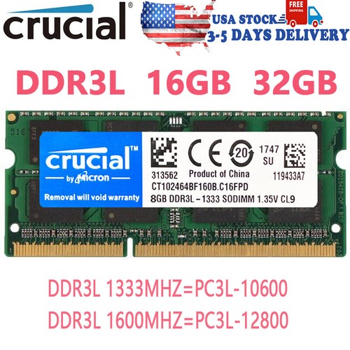 Crucial ddr3l 16gb 32gb - ddr3l,