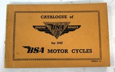 BSA Illustrated Motorcycle Replacement Parts List 1947 #MC 60-5 C B M A Models