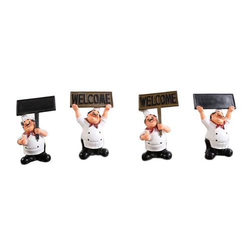 Small resin blackboard chef - blackboard,