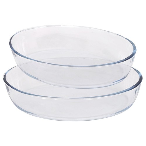 Oval glass oven dish - glass,