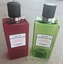 Auth Hermes EMPTY Rhubarbe Ecarlate/Pamplemousse Rose Shower Gel Bottles 200ml